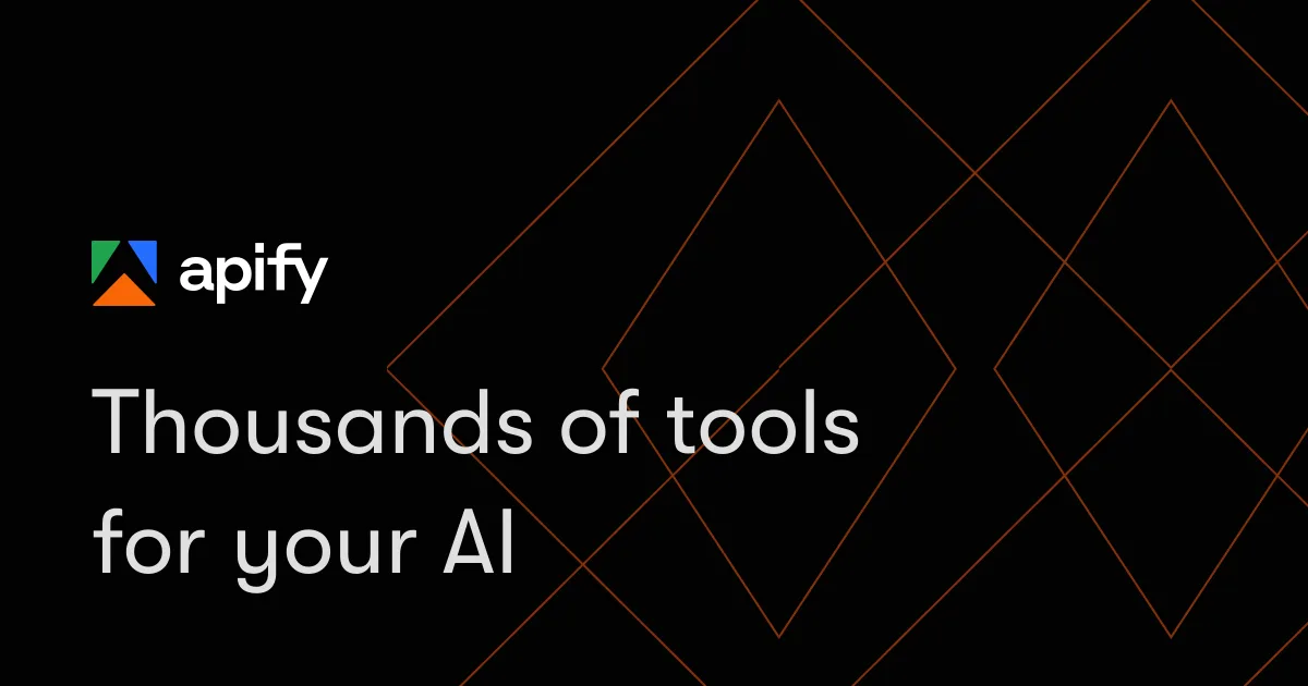 Apify homepage for the web scraping and automation platform